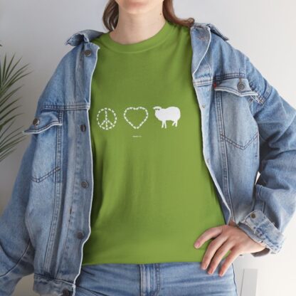 PEACE LOVE SHEEP Unisex Heavy Cotton Tee - Image 131