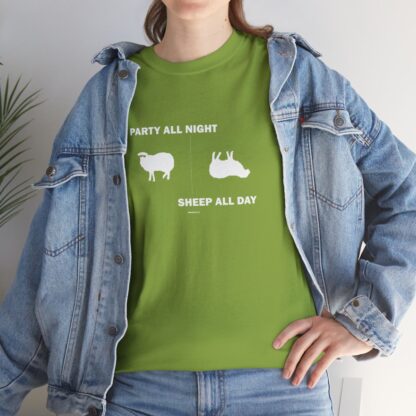 PARTY ALL NIGHT SHEEP ALL DAY Unisex Heavy Cotton Tee - Image 104