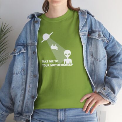 TAKE ME TO YOUR MOTHERSHEEP Unisex Heavy Cotton Tee - Image 131