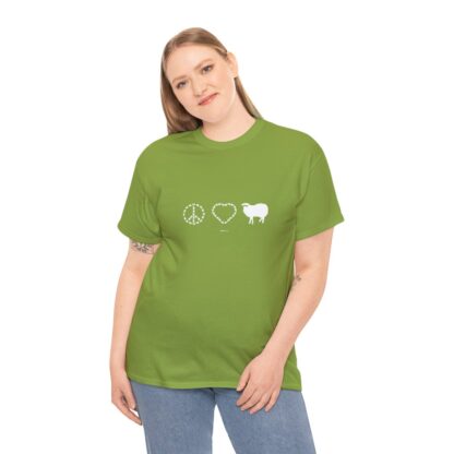 PEACE LOVE SHEEP Unisex Heavy Cotton Tee - Image 120