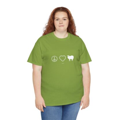 PEACE LOVE SHEEP Unisex Heavy Cotton Tee - Image 123