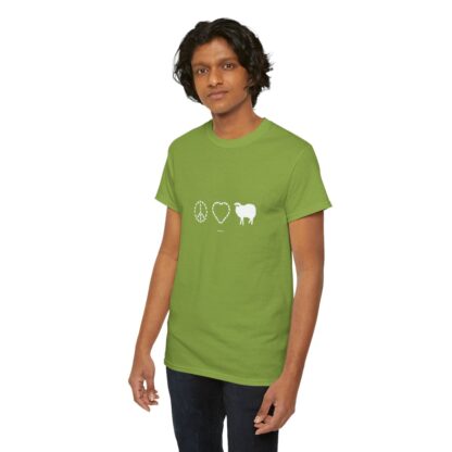 PEACE LOVE SHEEP Unisex Heavy Cotton Tee - Image 127