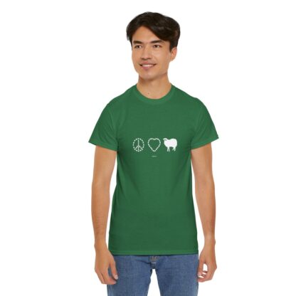 PEACE LOVE SHEEP Unisex Heavy Cotton Tee - Image 156