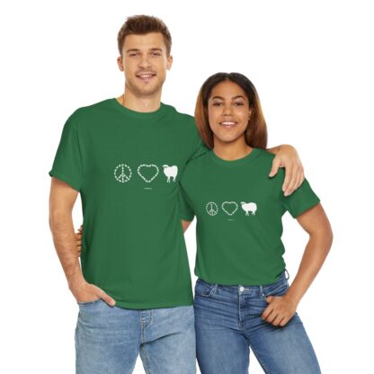 PEACE LOVE SHEEP Unisex Heavy Cotton Tee - Image 159