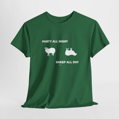 PARTY ALL NIGHT SHEEP ALL DAY Unisex Heavy Cotton Tee - Image 109