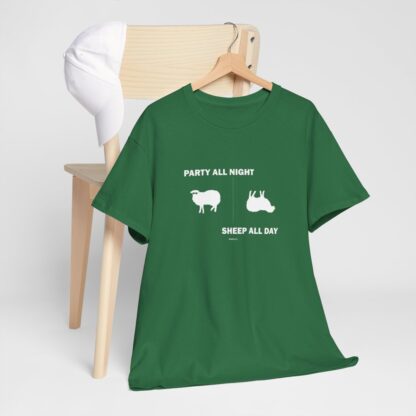 PARTY ALL NIGHT SHEEP ALL DAY Unisex Heavy Cotton Tee - Image 116