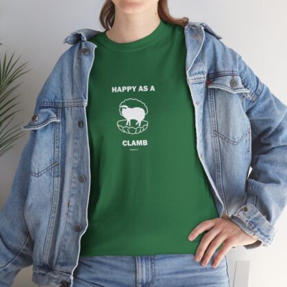 HAPPY AS A CLAMB Unisex Heavy Cotton Tee - Image 158