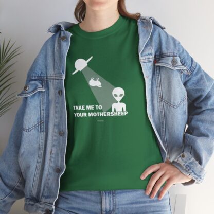 TAKE ME TO YOUR MOTHERSHEEP Unisex Heavy Cotton Tee - Image 158