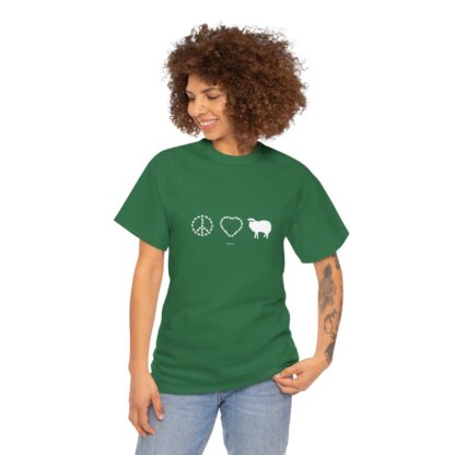 PEACE LOVE SHEEP Unisex Heavy Cotton Tee - Image 146