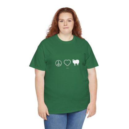 PEACE LOVE SHEEP Unisex Heavy Cotton Tee - Image 150