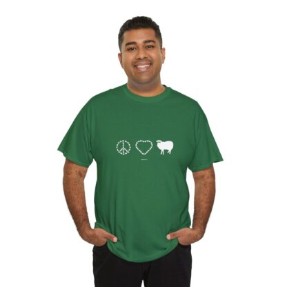 PEACE LOVE SHEEP Unisex Heavy Cotton Tee - Image 152