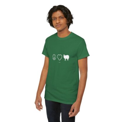 PEACE LOVE SHEEP Unisex Heavy Cotton Tee - Image 154