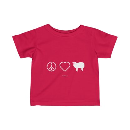 PEACE LOVE SHEEP Infant Fine Jersey Tee