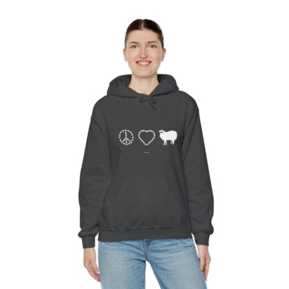 PEACE LOVE SHEEP Unisex Heavy Blend™ Hooded Sweatshirt - Image 86