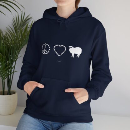 PEACE LOVE SHEEP Unisex Heavy Blend™ Hooded Sweatshirt - Image 130