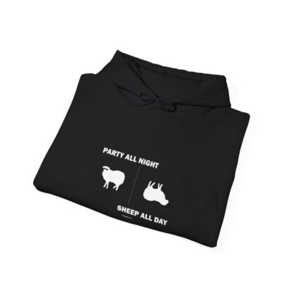 PARTY ALL NIGHT SHEEP ALL DAY Unisex Heavy Blend™ Hooded Sweatshirt - Image 4