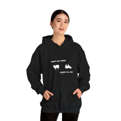 PARTY ALL NIGHT SHEEP ALL DAY Unisex Heavy Blend™ Hooded Sweatshirt - Image 6