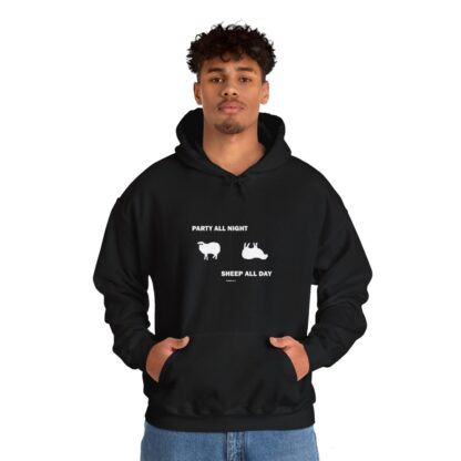 PARTY ALL NIGHT SHEEP ALL DAY Unisex Heavy Blend™ Hooded Sweatshirt - Image 7