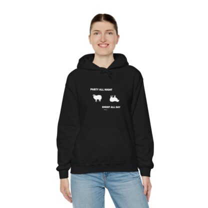 PARTY ALL NIGHT SHEEP ALL DAY Unisex Heavy Blend™ Hooded Sweatshirt - Image 8