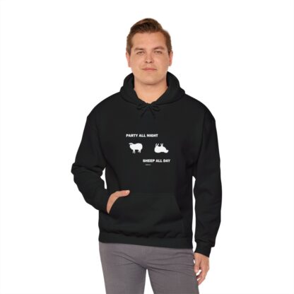 PARTY ALL NIGHT SHEEP ALL DAY Unisex Heavy Blend™ Hooded Sweatshirt - Image 9