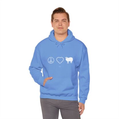 PEACE LOVE SHEEP Unisex Heavy Blend™ Hooded Sweatshirt - Image 100