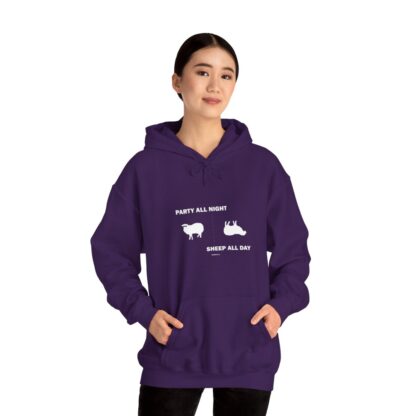 PARTY ALL NIGHT SHEEP ALL DAY Unisex Heavy Blend™ Hooded Sweatshirt - Image 123