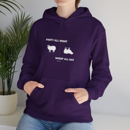 PARTY ALL NIGHT SHEEP ALL DAY Unisex Heavy Blend™ Hooded Sweatshirt - Image 130