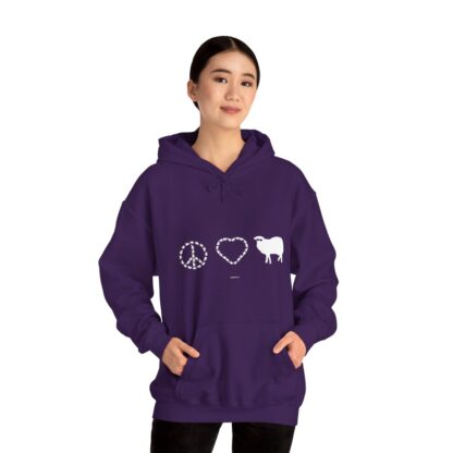 PEACE LOVE SHEEP Unisex Heavy Blend™ Hooded Sweatshirt - Image 136