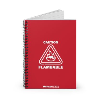 CAUTION FLAMBABLE Spiral Notebook - Ruled Line - Image 2