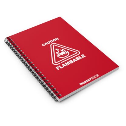 CAUTION FLAMBABLE Spiral Notebook - Ruled Line - Image 3