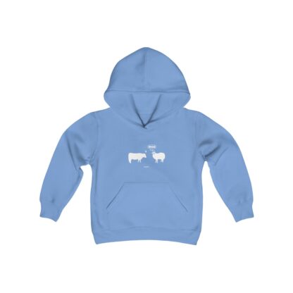 MOO Sheep Youth Heavy Blend Hooded Sweatshirt - Image 19