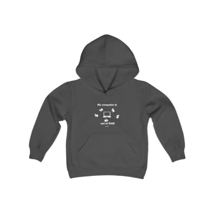 MY COMPUTER IS OUT OF RAM Youth Heavy Blend Hooded Sweatshirt - Image 15