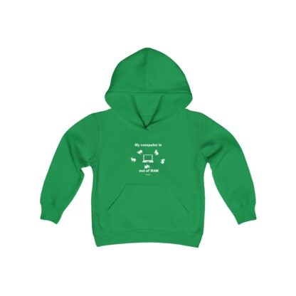 MY COMPUTER IS OUT OF RAM Youth Heavy Blend Hooded Sweatshirt - Image 13