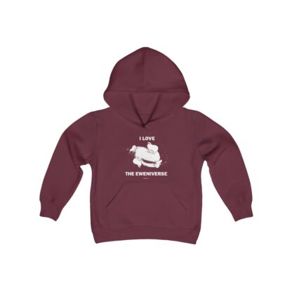 I LOVE THE EWENIVERSE Youth Heavy Blend Hooded Sweatshirt - Image 9