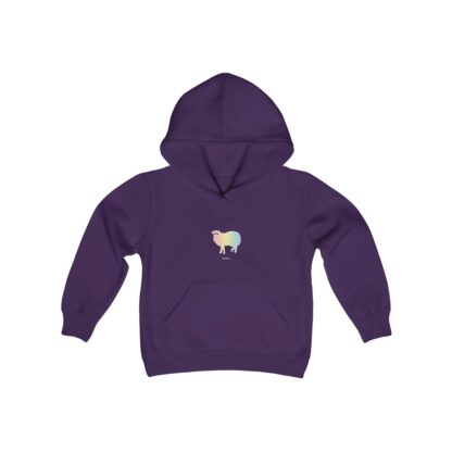 Cotton Candy Sheep Youth Heavy Blend Hooded Sweatshirt - Image 15