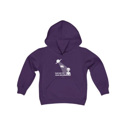 TAKE ME TO YOUR MOTHERSHEEP Youth Heavy Blend Hooded Sweatshirt - Image 23