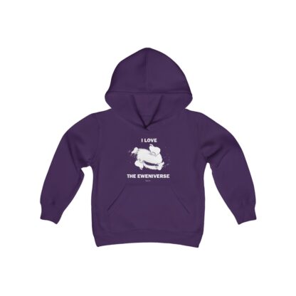 I LOVE THE EWENIVERSE Youth Heavy Blend Hooded Sweatshirt - Image 21