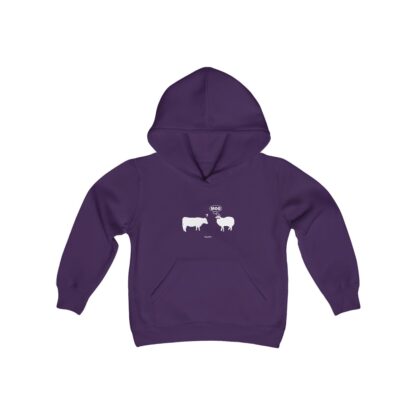 MOO Sheep Youth Heavy Blend Hooded Sweatshirt - Image 25