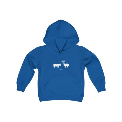 MOO Sheep Youth Heavy Blend Hooded Sweatshirt - Image 21