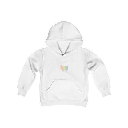 Cotton Candy Sheep Youth Heavy Blend Hooded Sweatshirt - Image 3