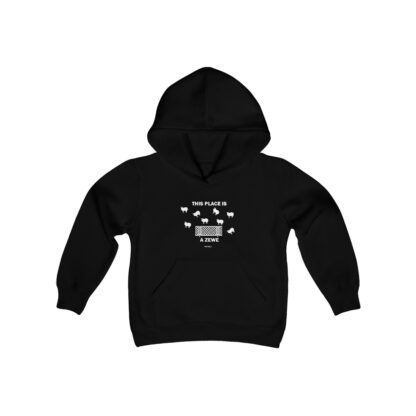 THIS PLACE IS A ZEWE Youth Heavy Blend Hooded Sweatshirt - Image 3