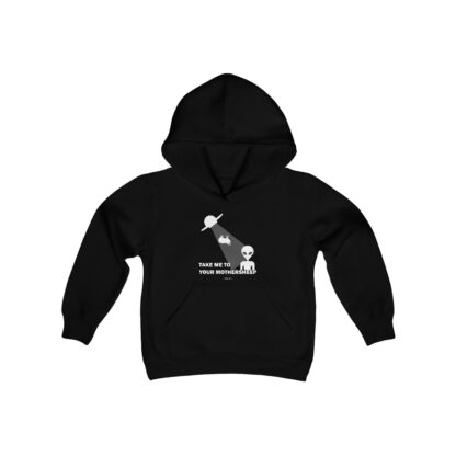 TAKE ME TO YOUR MOTHERSHEEP Youth Heavy Blend Hooded Sweatshirt - Image 3