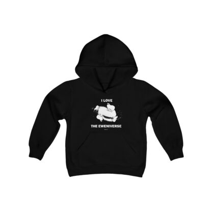 I LOVE THE EWENIVERSE Youth Heavy Blend Hooded Sweatshirt - Image 3