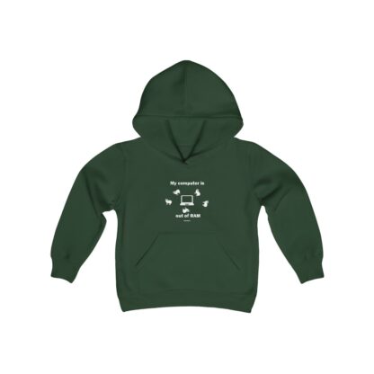 MY COMPUTER IS OUT OF RAM Youth Heavy Blend Hooded Sweatshirt - Image 11