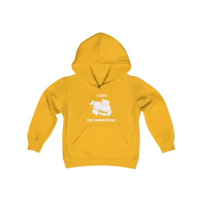 I LOVE THE EWENIVERSE Youth Heavy Blend Hooded Sweatshirt - Image 5