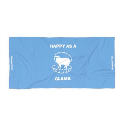 HAPPY AS A CLAMB Beach Towel - Image 3