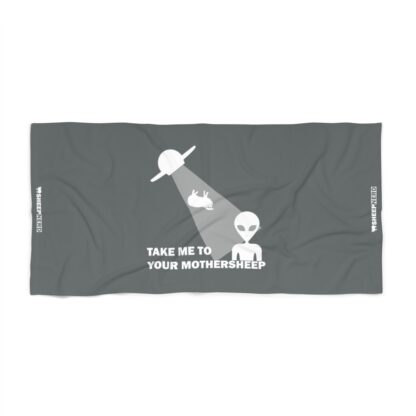 TAKE ME TO YOUR MOTHERSHEEP Beach Towel - Image 3