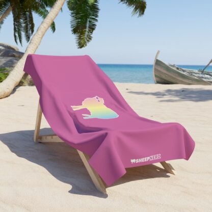 Cotton Candy Sheep Beach Towel - Image 2