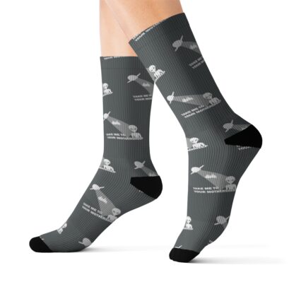 TAKE ME TO YOUR MOTHERSHEEP Sublimation Socks - Image 5