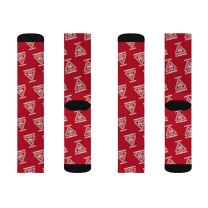 CAUTION FLAMBABLE Sublimation Socks - Image 6